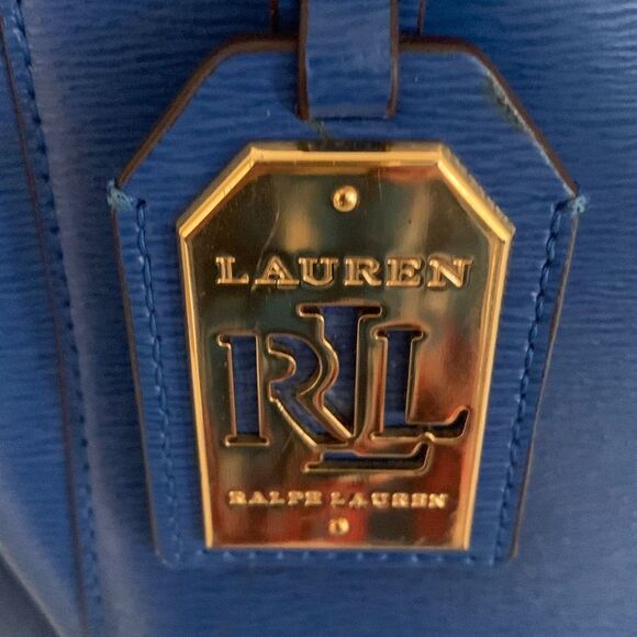 Ralph Lauren Blue Leather Purse - Picture 2 of 11